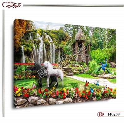 تابلو  طرح طبیعت و اسب R0239