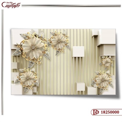 کاغذ دیواری سه بعدی گل 0000