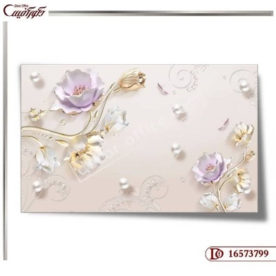 کاغذ دیواری سه بعدی گل 3799
